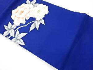 塩瀬手描き牡丹模様名古屋帯